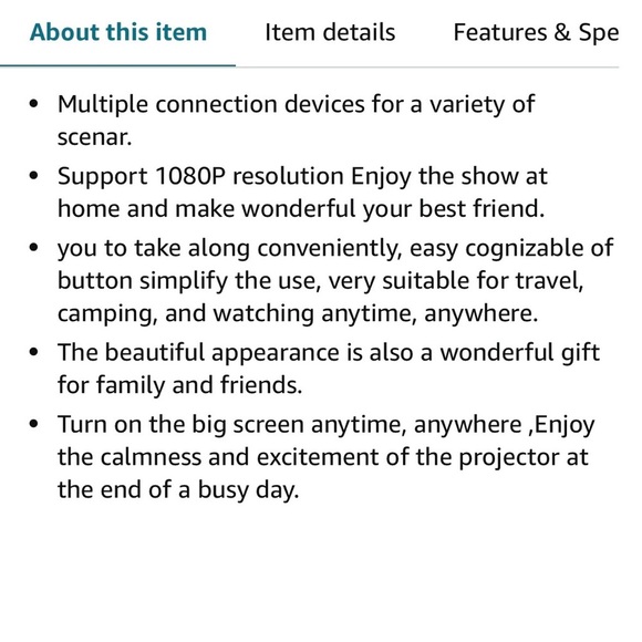 Mini portable LED/LCD projector 1080 P Brand new in box with everything - Picture 14 of 16